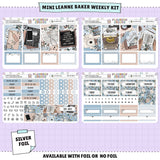 Bookish Leanne Baker Weekly Mini Sticker Foiled Kit with silver foil