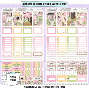 Cherry Blossoms Leanne Baker Weekly Sticker Foiled Kit (GOLD FOIL)