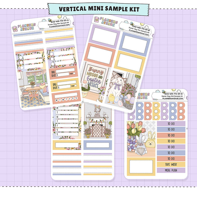 Easter Day Mini Sampler Weekly Sticker Foil Kit (GOLD FOIL)