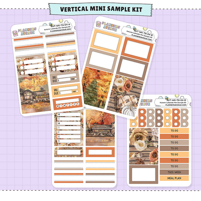 Autumn Lake Mini Sampler Weekly Sticker Foil Kit (ROSE GOLD FOIL)