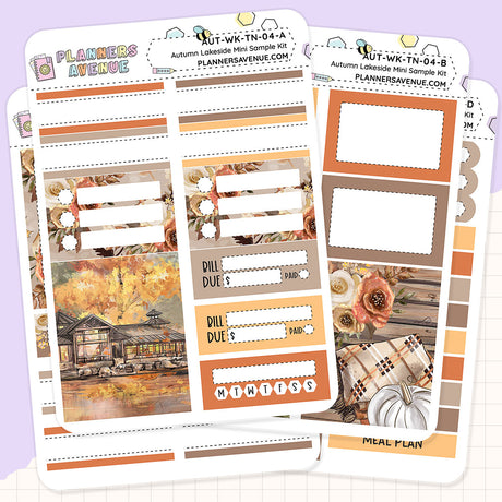 Autumn Lake Mini Sampler Weekly Sticker Foil Kit (ROSE GOLD FOIL)