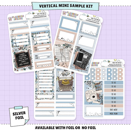 Bookish Mini Sampler Weekly Sticker Foil Kit with SILVER FOIL