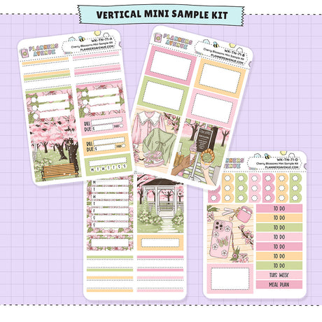 Cherry Blossoms Mini Sampler Weekly Sticker Foil Kit (GOLD FOIL)