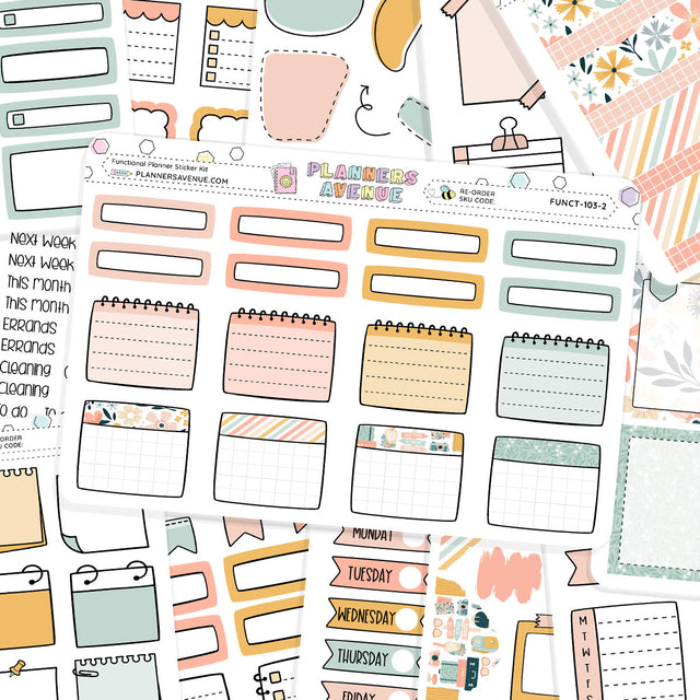 Wander Functional Planner Stickers Bundle