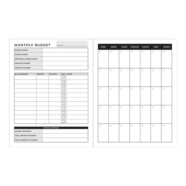 Undated Weekly Budget Planner