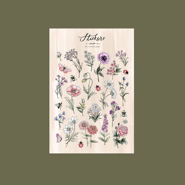 Wildflowers Lovers Sticker Sheet