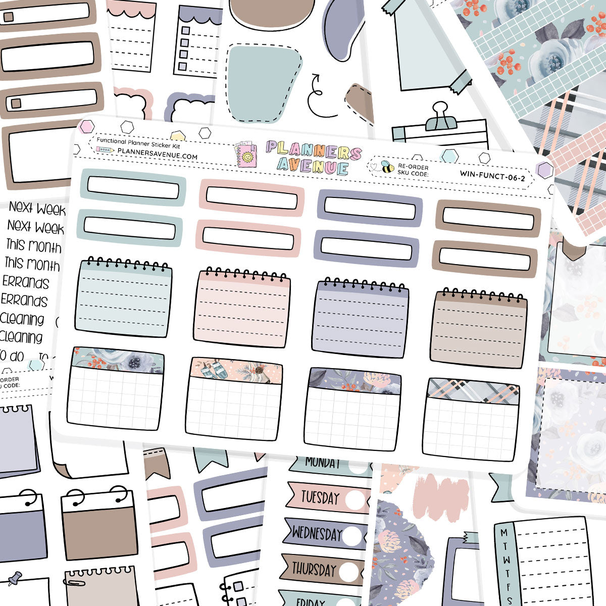 Cozy Days Functional Planner Stickers Monthly Bundle