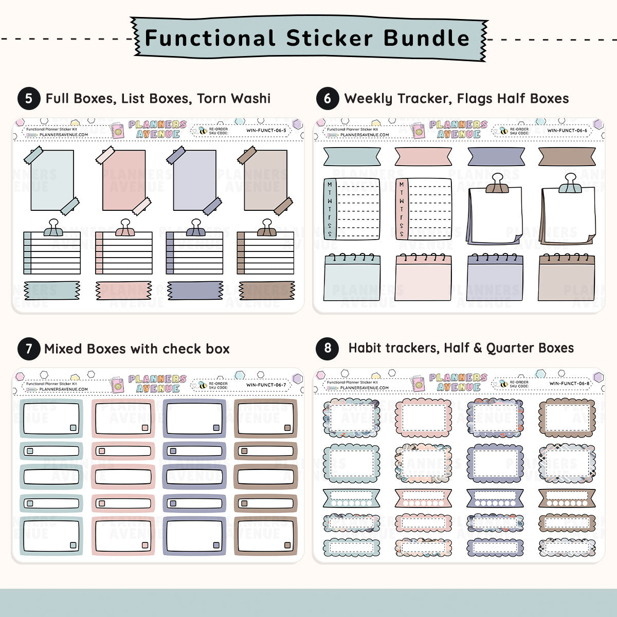 Functional Planner Stickers Bundle