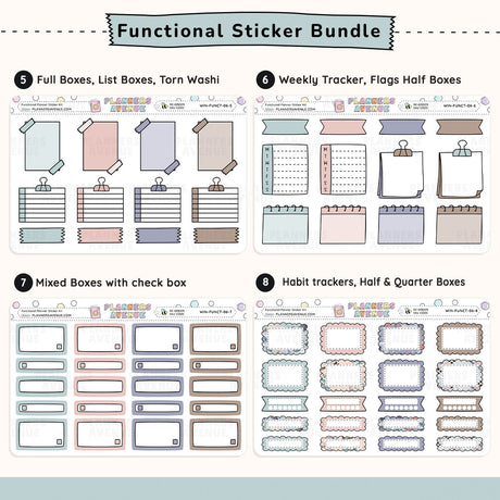 Functional Planner Stickers Bundle