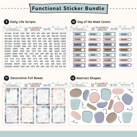 Functional Planner Stickers Bundle