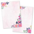 A5 Pink Watercolour Flowers Notepad