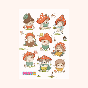 Magical Mushroom Foraging Life Sticker Sheet