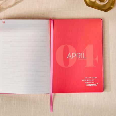 Erin Condren LifePlanner: Lined notes page beside an April divider