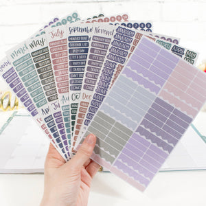 Date Day Months Stickers - Bloom Daily Planners