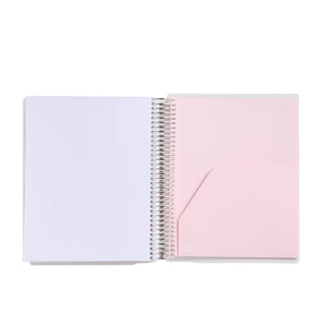 Erin Condren LifePlanner: Open planner showing its double-sided pocket folder