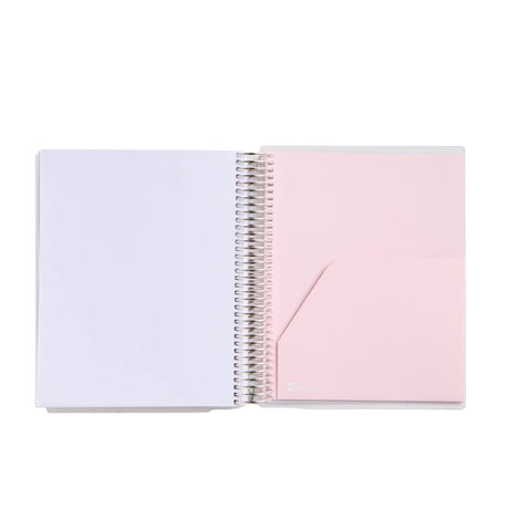 Erin Condren LifePlanner: Open planner showing its double-sided pocket folder