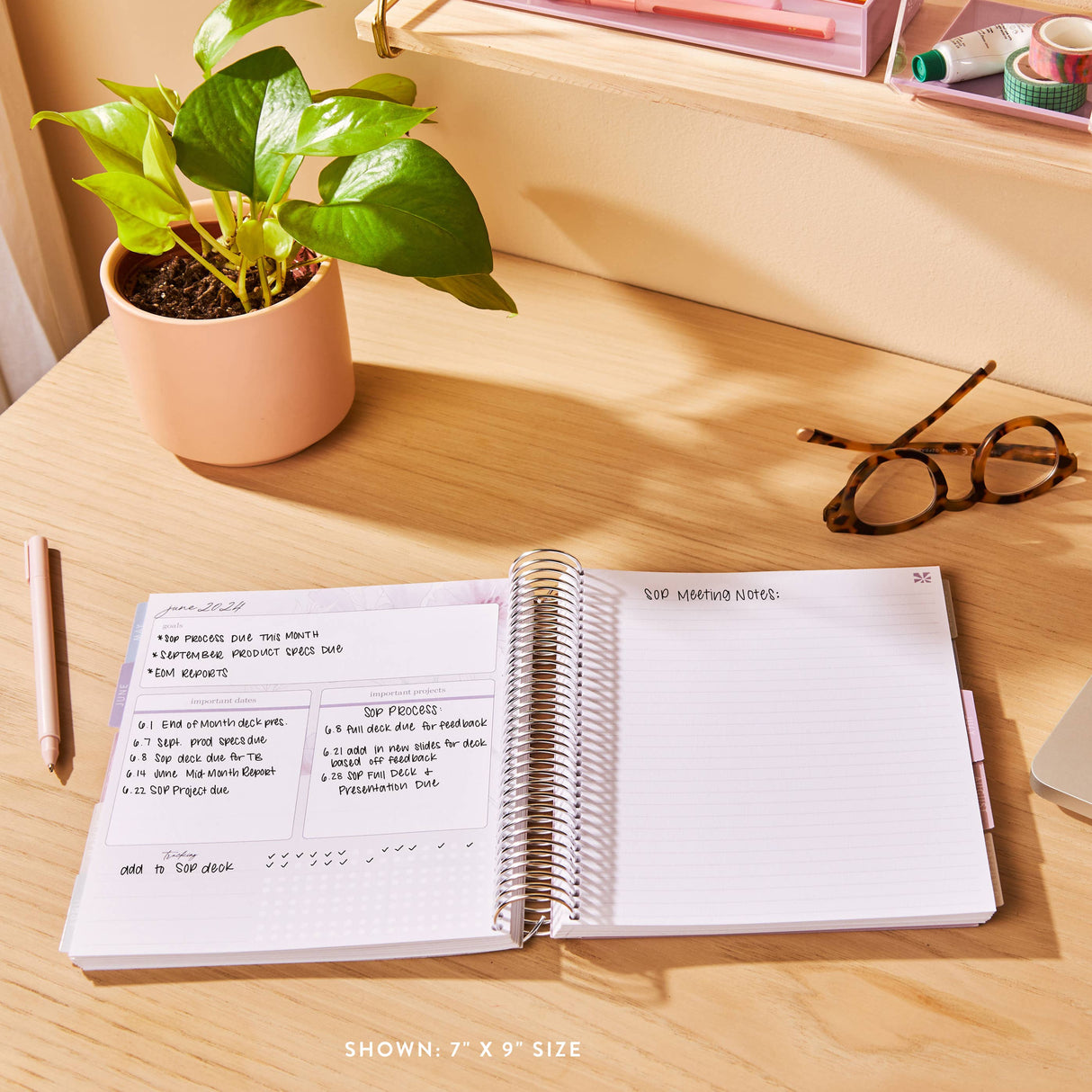 Erin Condren Wildflowers Coiled Monthly Planner