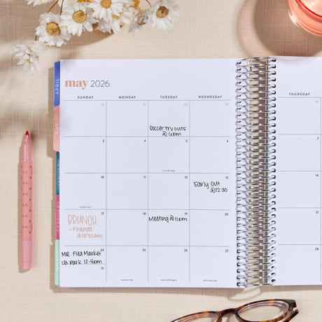 Erin Condren 7x9 Hexagon Daily Duo Planner - 12-month Dated 2026 Jan - Dec