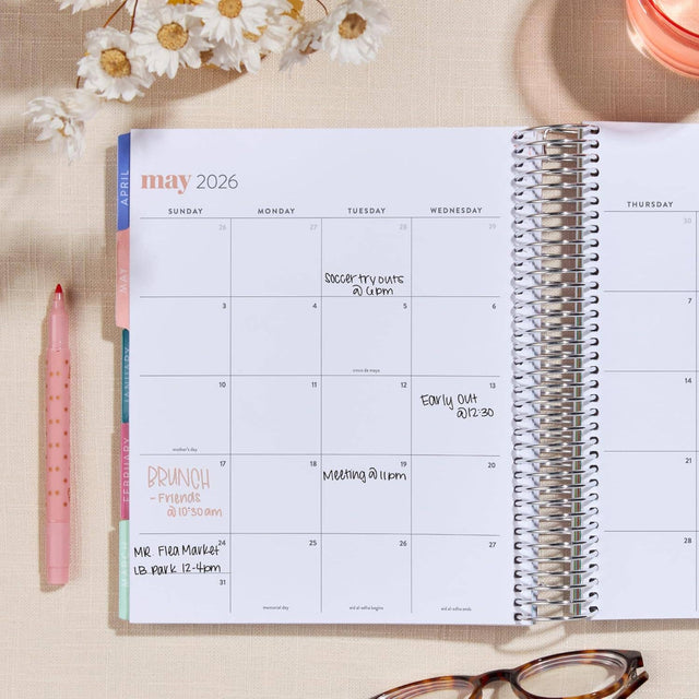 Erin Condren 7x9 Hexagon Daily Duo Planner - 12-month Dated 2026 Jan - Dec