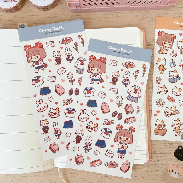 School Days Washi Stickers by Cherry Rabbit