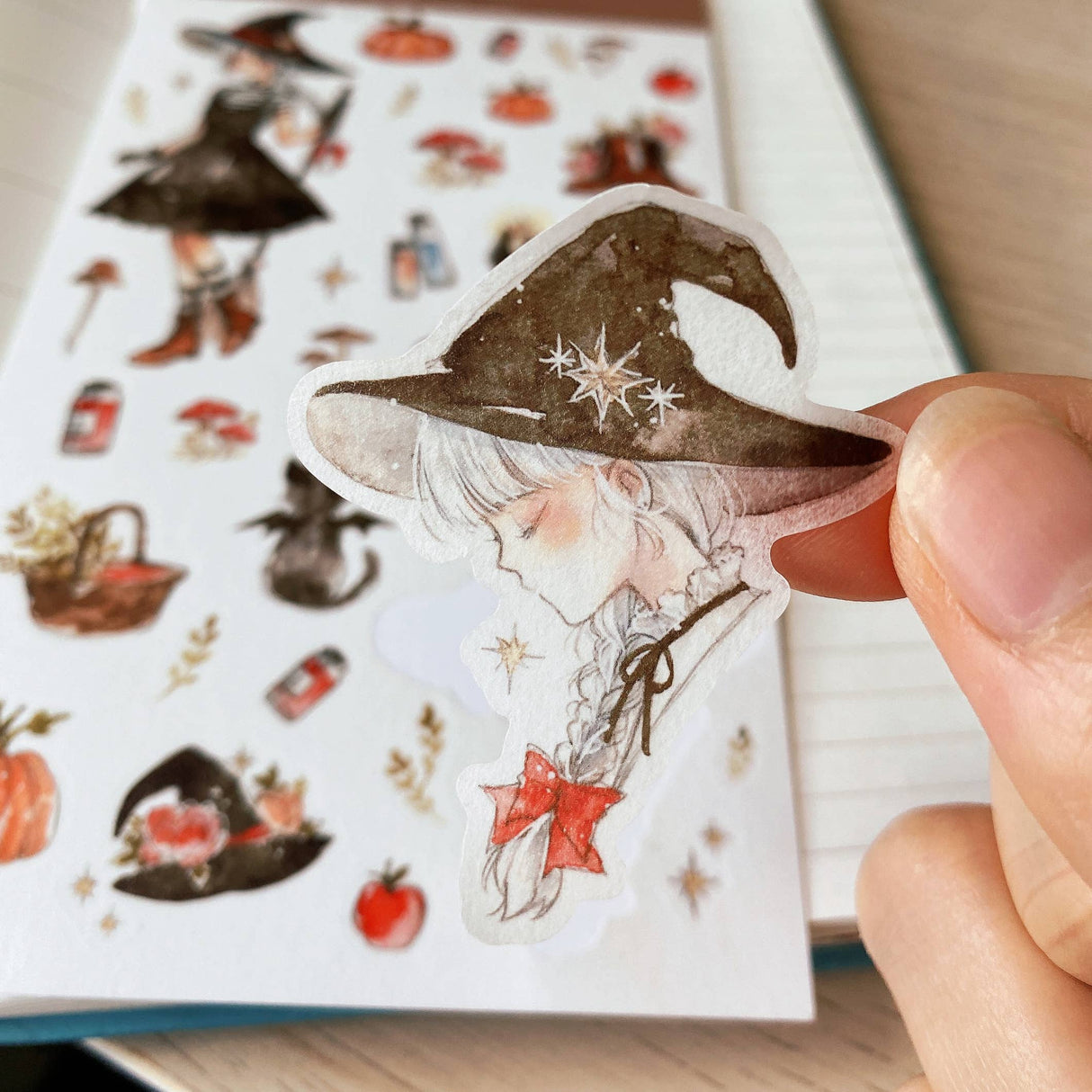 Autumn's Witch Washi Stickers by Cherry Rabbit