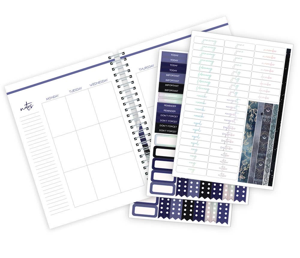 Undated Sun Moon Celestial Planner