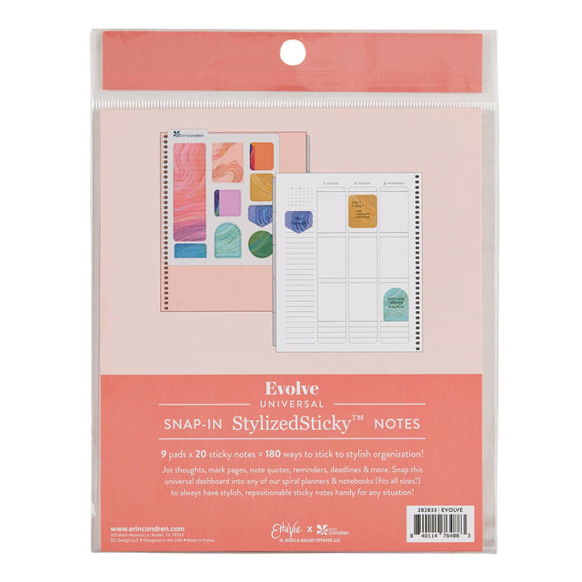 Erin Condren Evolve Universal Snap-In Sticky Notes