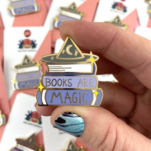 Books Are Magic Enamel Pin Badge