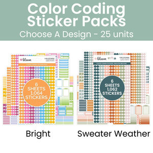 Colour Coding Stickers - Bloom Daily Planners