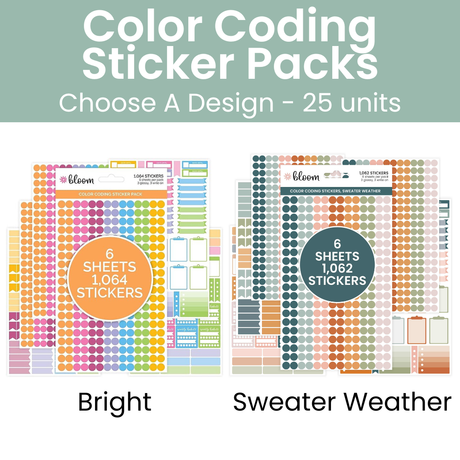 Colour Coding Stickers - Bloom Daily Planners