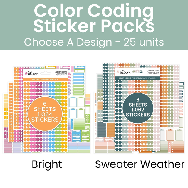 Colour Coding Stickers - Bloom Daily Planners