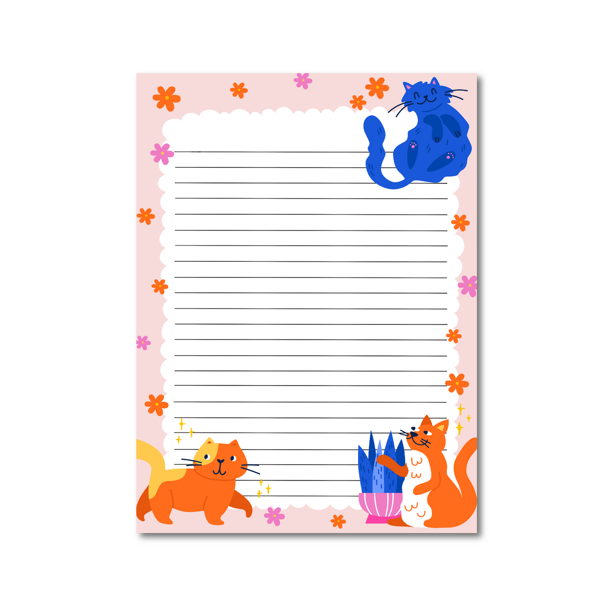 Colourful Paws Lined Notepad Double-Sided