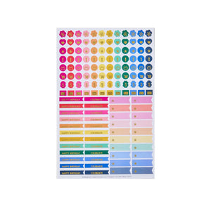Erin Condren Petite Planner: Included colourful functional sticker sheet