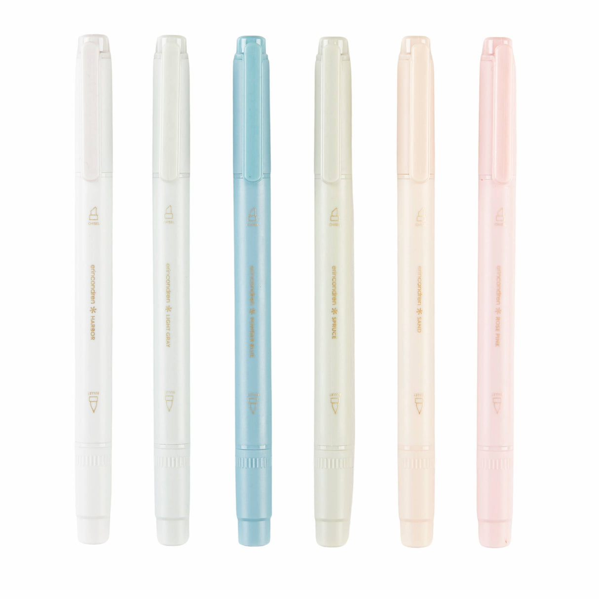 Erin Condren Canvas Asterisk Dual-Tip Highlighters 6-pack