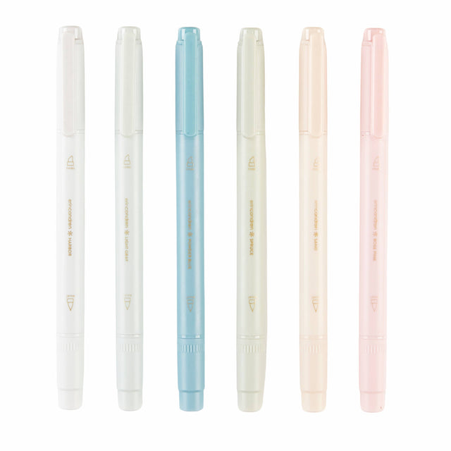 Erin Condren Canvas Asterisk Dual-Tip Highlighters 6-pack