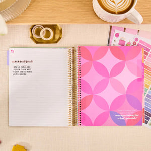 Erin Condren LifePlanner: Monthly notes page beside a patterned divider