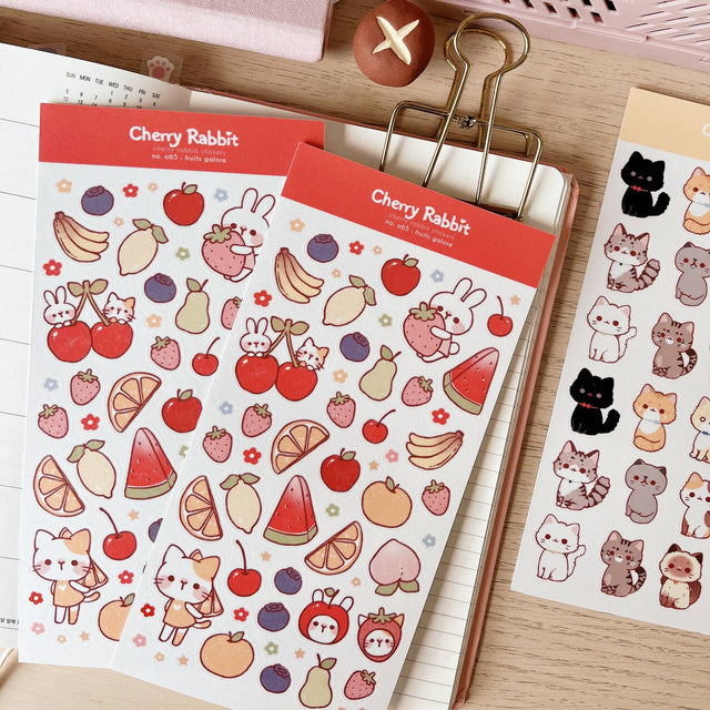 Rabbit Fruits Galore Washi Stickers by Cherry Rabbit