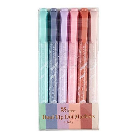 Erin Condren Dual-Tip Dot and Chisel Markers 6-pack