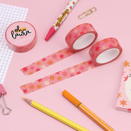 Washi Tape - Pink Stars