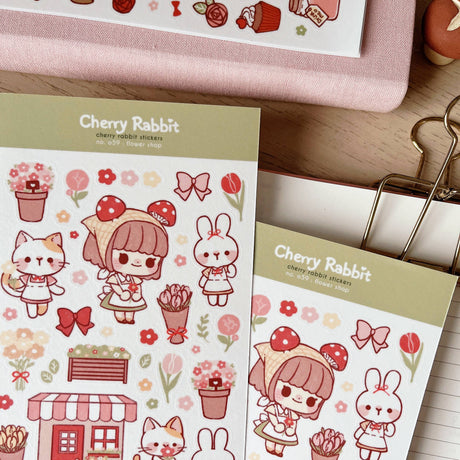 Flower Shop Washi Stickers by Cherry Rabbit