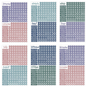 Date Day Months Stickers - Bloom Daily Planners