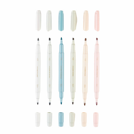 Erin Condren Canvas Asterisk Dual-Tip Highlighters 6-pack