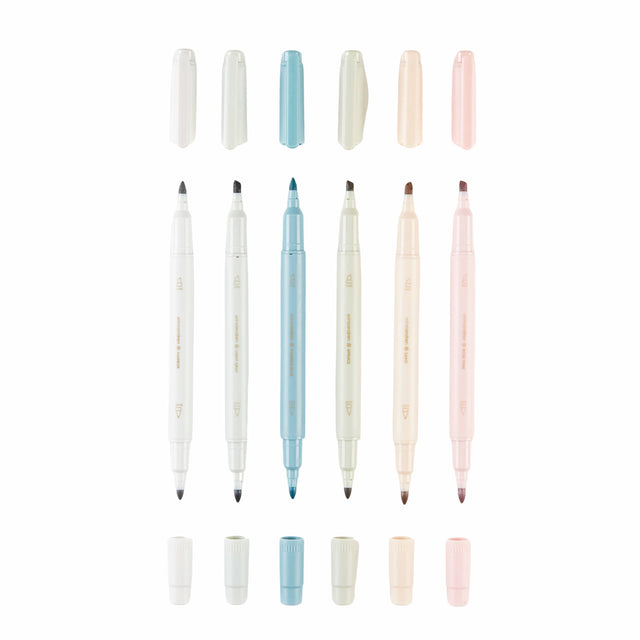 Erin Condren Canvas Asterisk Dual-Tip Highlighters 6-pack