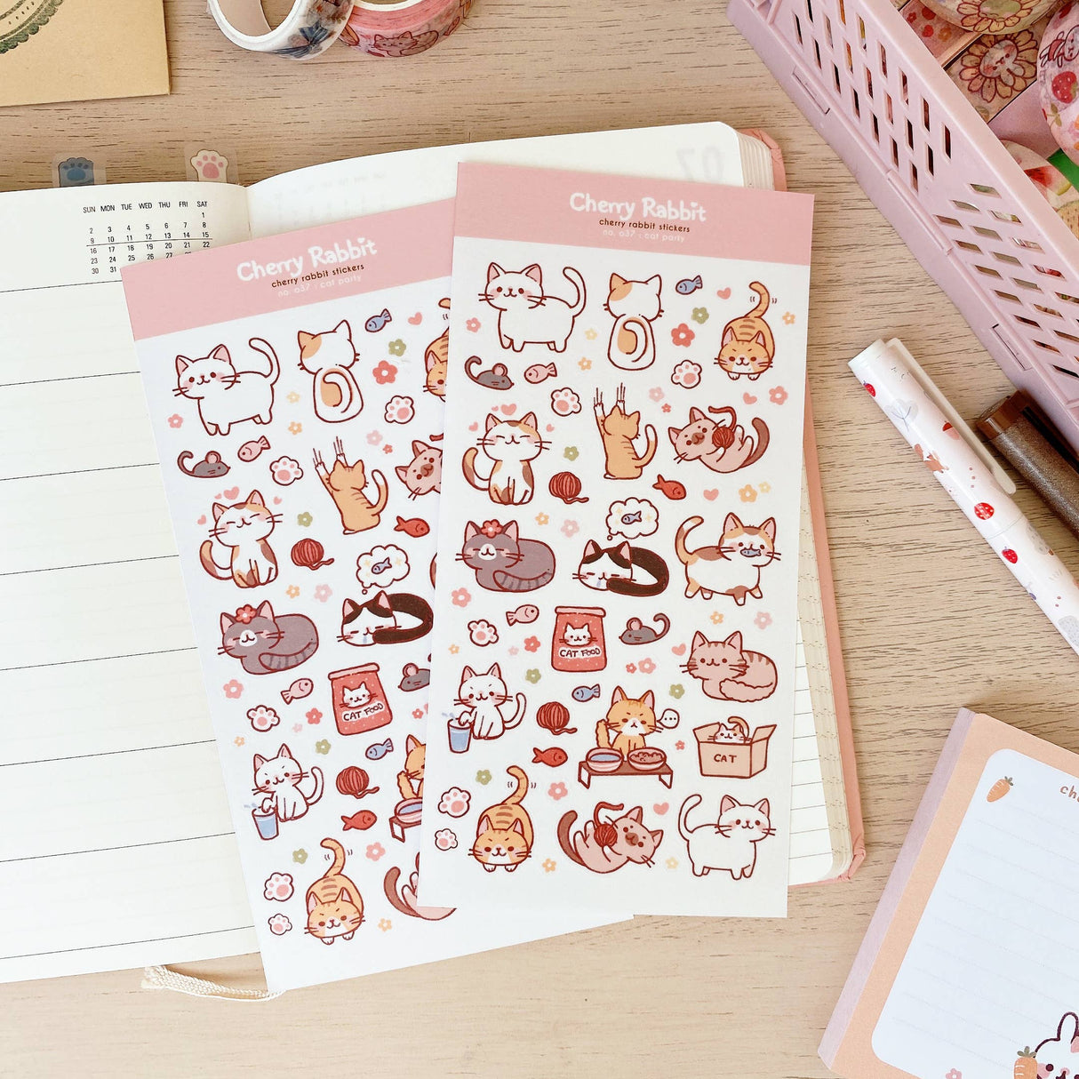 Cats Washi Paper Stickers