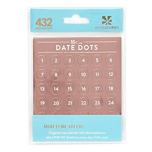 Erin Condren Metallic Date Dots
