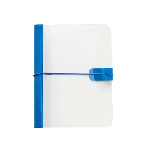 Erin Condren Royal Blue Clear Flex Folio: Clear folio with Royal Blue spine and elastic closure
