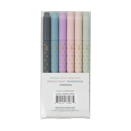 Erin Condren Pastel Dual-Tip Markers 6-pack