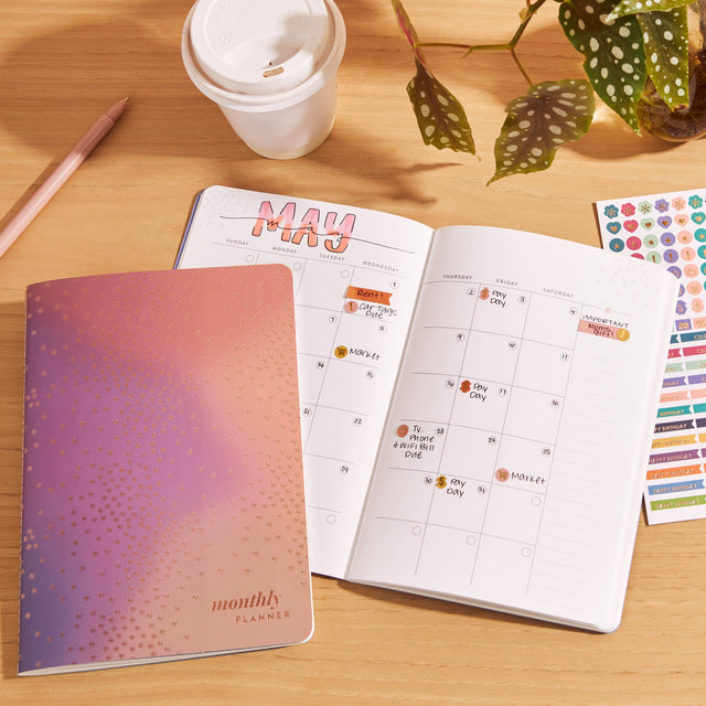 Erin Condren Monthly Petite Planner - 12-Months Undated Canvas Asterisk