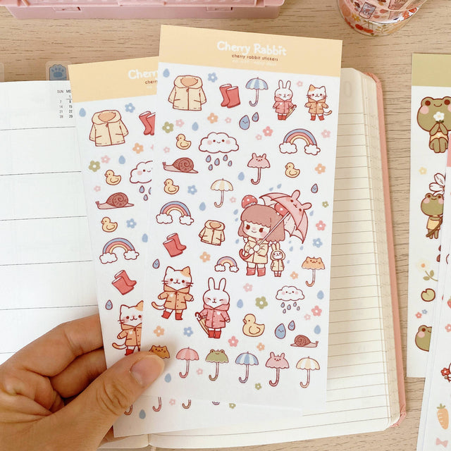 Rainy Days Washi Stickers by Cherry Rabbit