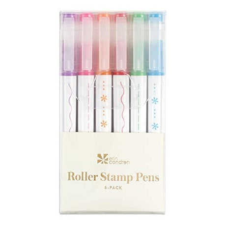 Erin Condren Colourful Roller Stamp Pens 6-pack